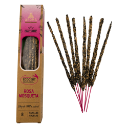 Incenso biologico alla rosa canina AROMA Nature - 8 bastoncini, durata 1 ora