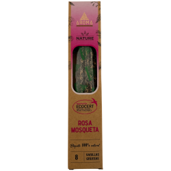 Incienso Orgánico Rosa Mosqueta AROMA Nature - 8 varillas 1h duración