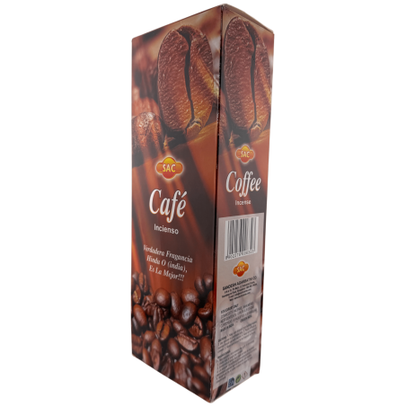 Encens SAC Cafe - Boîte de 6 paquets hexagonaux de 20 bâtonnets chacun, soit 120 bâtonnets d'encens