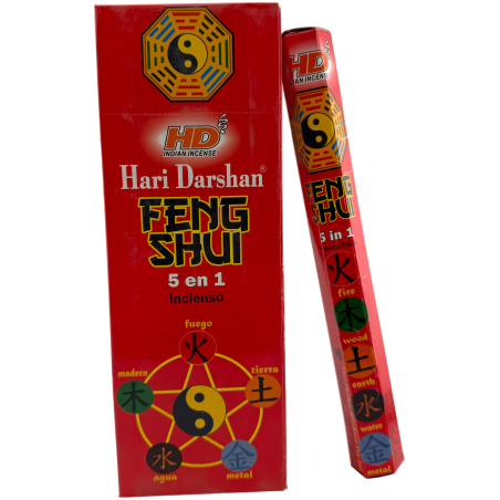 Encens Feng Shui Hari Darshan - Boîte de 6 boîtes à encens hexagonales