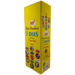 Incienso 7 Días Hari Darshan - Caja de 6 cajitas de incienso hexagonales