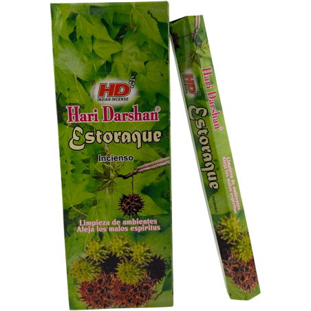 Storax Incense Hari Darshan - Doos met 6 zeshoekige wierookdoosjes