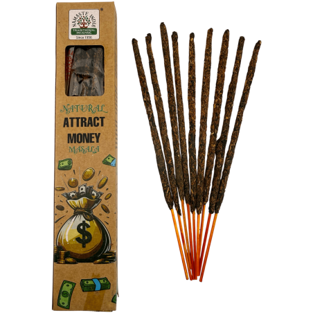 L'encens naturel attire l'argent Namaste India Natural Masala Orkay - 1 boîte d'encens bio 30g.