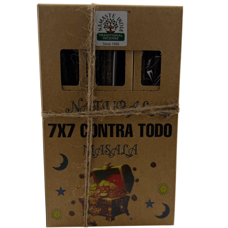 Natural Incense Box 7x7 Against All Namaste India Natural Masala Orkay - 12 boxes of organic incense 30gr.