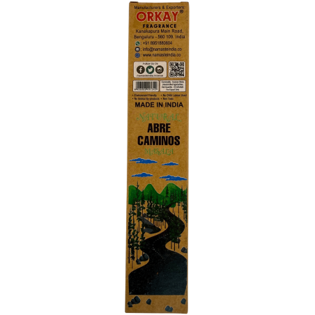 Natural Incense Opens Paths Namaste India Natural Masala Orkay - 1 box of organic incense 30gr.