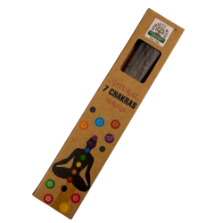 Natural Incense 7 Chakras Namaste India Natural Masala Orkay - 1 Schachtel Bio-Räucherstäbchen 30g.