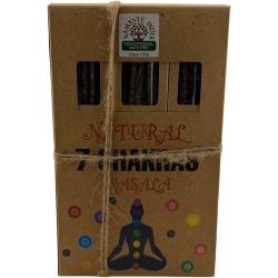 Natuurlijke wierookdoos 7 Chakra's Namaste India Natuurlijke Masala Orkay - 12 doosjes biologische wierook van 30 gram.