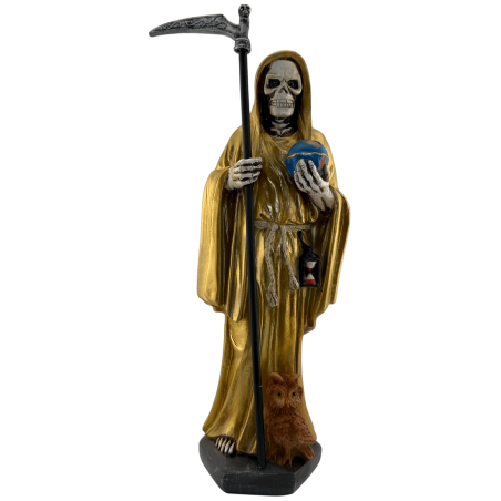 Figura Resina Santisima Muerte 30cm Dorada