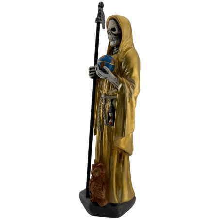Heiliger Tod Harzfigur 30cm Gold