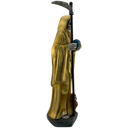 Statua in resina della Sacra Morte, 30 cm, dorata