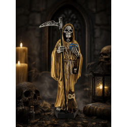 Heiliger Tod Harzfigur 30cm Gold