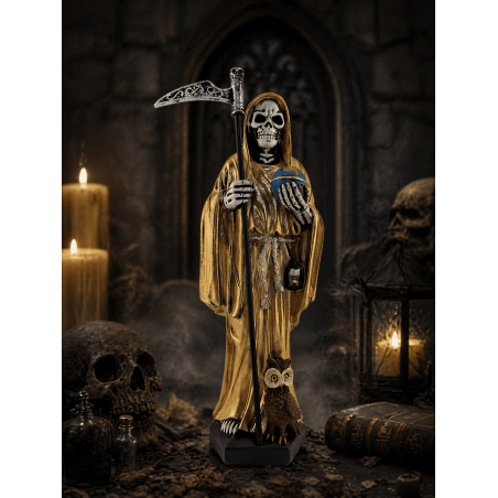 Heiliger Tod Harzfigur 30cm Gold