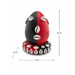 Eleggua Hoofd Harsbeeldje 22 cm