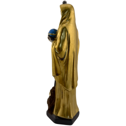 Figurine Santa Muerte en résine 20 cm Doré