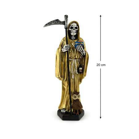 Figura Resina Santa Muerte 20cm Dorada