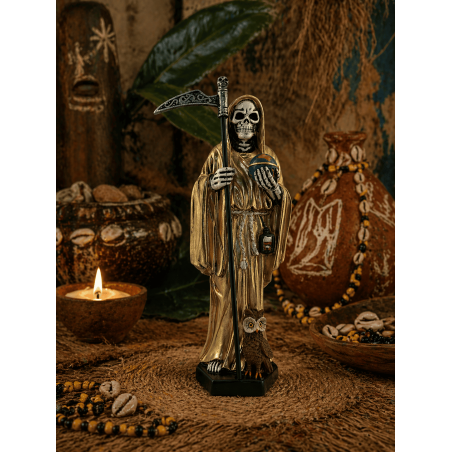 Figurină Santa Muerte din rășină 20cm Aur