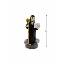 Figura Resina San Benito 5cm en lata