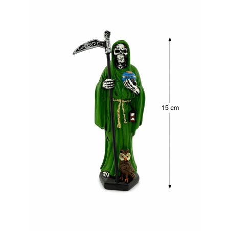 Harts Santa Muerte Figur 15cm Grön