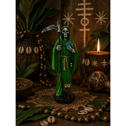 Harts Santa Muerte Figur 15cm Grön