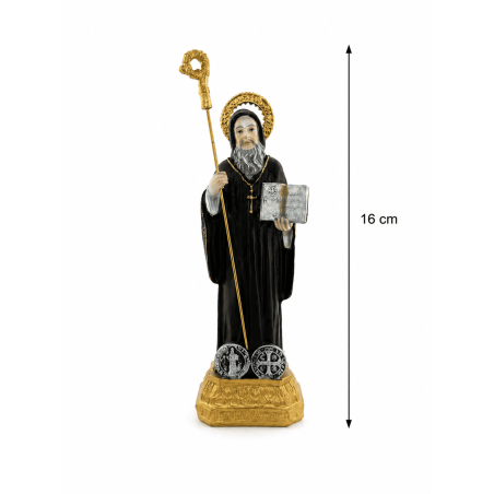 Resin figure of Saint Benedict 16cm