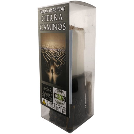 Special Candle for Closing Paths 14x6cm - Includes Ritual, Oil and Powders