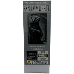 Santa Muerte Herbal Candle - Esoteric Candle 14x6cm - Against spells and curses