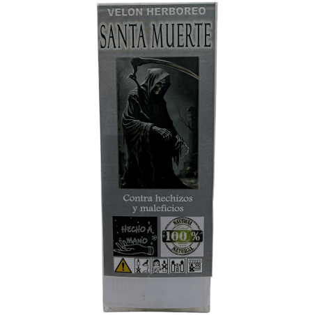 Santa Muerte örtljus - Esoteriskt ljus 14x6cm - Mot trollformler och förbannelser