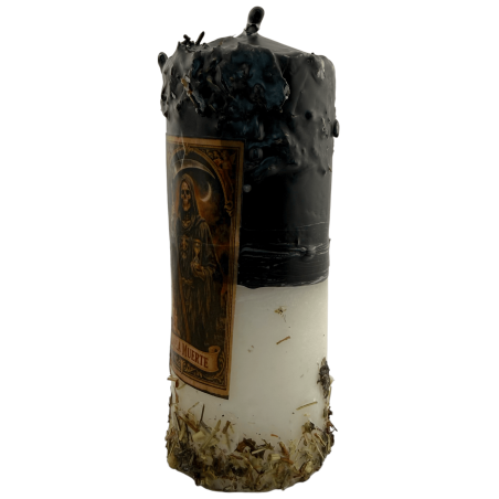 Special Offering Candle for Saint Death - Esoteric Candle 14x6cm Includes Oil and Ritual - Protection