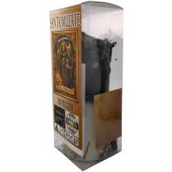 Bougie d'offrande spéciale pour la Sainte Mort - Bougie ésotérique 14x6cm Huile et rituel inclus - Protection