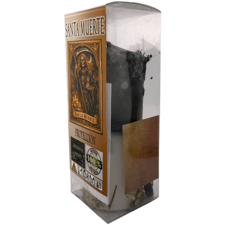 Special Offering Candle for Saint Death - Esoteric Candle 14x6cm Includes Oil and Ritual - Protection