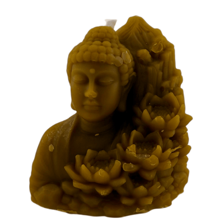 Vela Buda de Mel com Flor de Lótus 8x7cm.