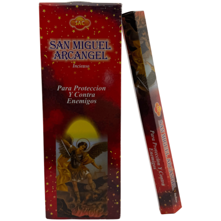 SAC Incense Saint Michael the Archangel - Box of 6 hexagonal packs of 20 sticks each, 120 incense sticks