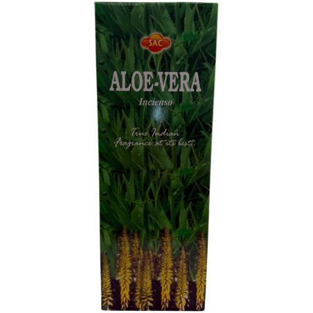 SAC Aloe Vera Räucherstäbchen – Schachtel mit 6 sechseckigen Packungen à 20 Stäbchen, insgesamt 120 Räucherstäbchen