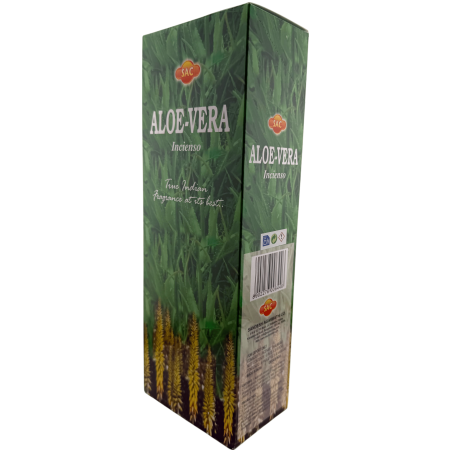 Encens à l'aloe vera SAC - Boîte de 6 paquets hexagonaux de 20 bâtonnets chacun, soit 120 bâtonnets d'encens
