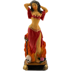 Statuetta in resina di Pomba Gira, 14 cm.