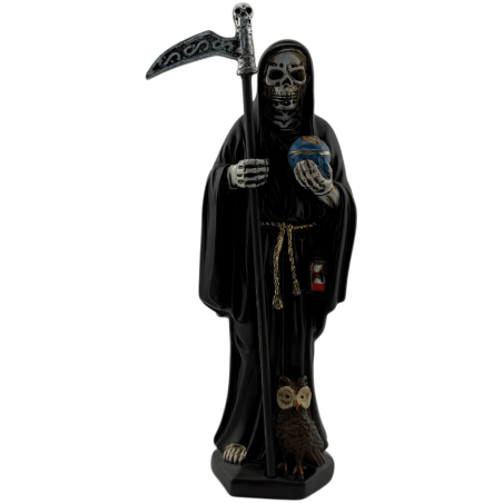 Figura Resina Santa Muerte Negra 15cm.