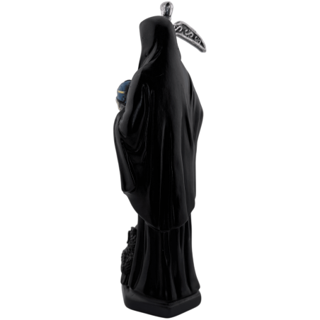 Figurină din rășină Santa Muerte neagră 15cm.
