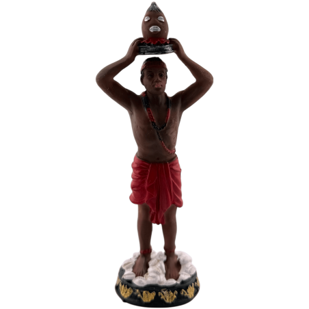Statuetta in resina di Eleggua, 15 cm.