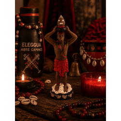 Statuetta in resina di Eleggua, 15 cm.