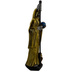 Figura Resina Santa Muerte Dorada 15cm.
