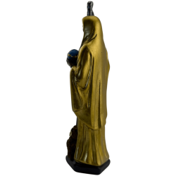 Figura Resina Santa Muerte Dorada 15cm.