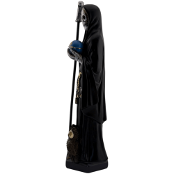Resin Santa Muerte Figure 20cm Black