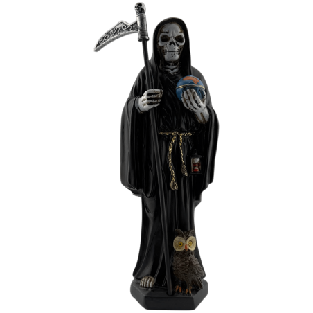 Harts Santa Muerte Figur 20cm Svart