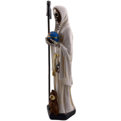 Figura Santa Muerte in resina 20 cm Bianca