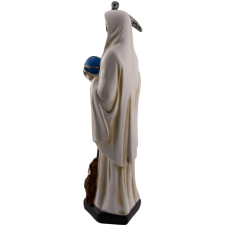 Hars Santa Muerte-figuur 20 cm wit