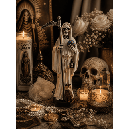 Figura Resina Santa Muerte 20cm Blanca
