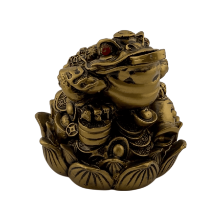 カエル（金運カエル） - 金運、繁栄、守護 - 6.5x6.5x7cm - 風水
