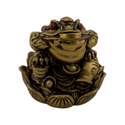 Rospo della ricchezza Kaeru - Denaro, prosperità e protezione - 6,5x6,5x7cm - Feng Shui