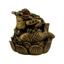 Sapo da Riqueza Kaeru - Dinheiro, Prosperidade e Proteção - 6,5x6,5x7cm - Feng Shui