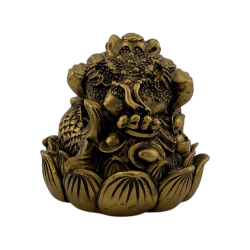カエル（金運カエル） - 金運、繁栄、守護 - 6.5x6.5x7cm - 風水
